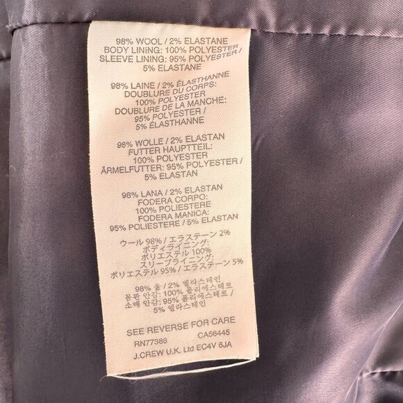 J Crew Petite Wool Regent Blazer Navy - Picture 9 of 12